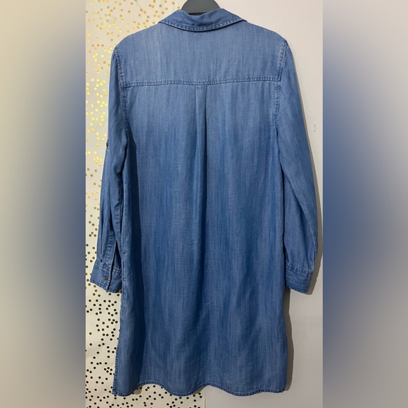 Allison Joy Blue Denim Long Sleeve Tunic w Pockets size M - Picture 2 of 11